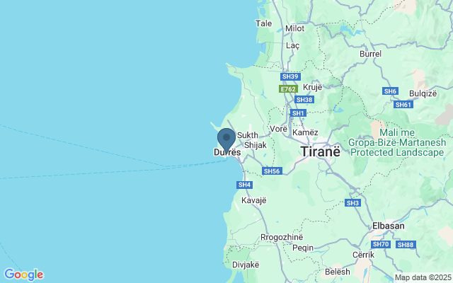 Kaart met locatie Durr�s